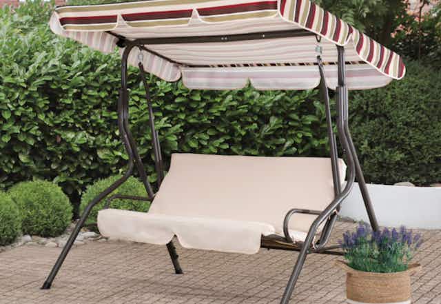 Loveseat Swing With Tilting Canopy, Only $67 at Lowe’s card image