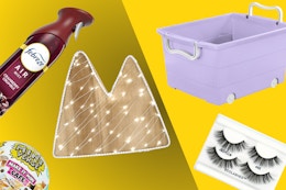 Febreze spray, Mini Verse toy, nursery wall decor, false eyelashes & storage bin
