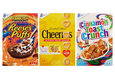 3 General Mills Cereal Boxes