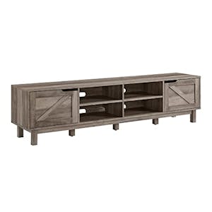 Rustic Barn-Door Low TV Stand