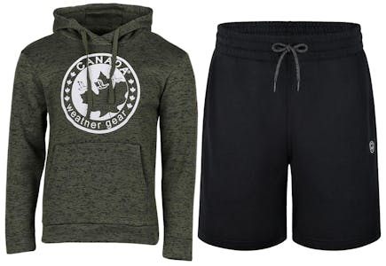 Canada Weather Gear Hoodie + Allbirds Shorts