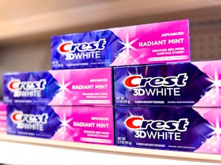 crest 3d advanced toothpaste on target shelf