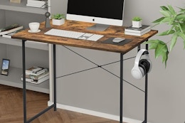 Writing Desk With Headphone Hook, Just $23.10 With Amazon Coupon card image
