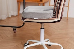 a seat cushion on a chair