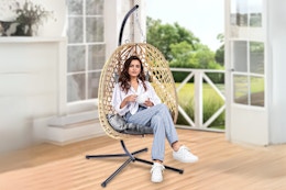 Patio Season Winner: $119 Egg Chair With Stand at Walmart (Reg. $300) card image