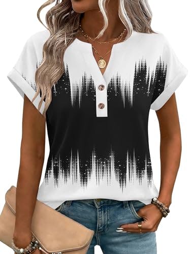 Women's Short Sleeve Henley