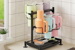6-Cup Water Bottle Drying Rack, Just $9.99 on Amazon card image