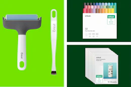 Cricut accessories in a collage