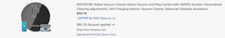 Amazon Robot Vacuum and Mop 2025
