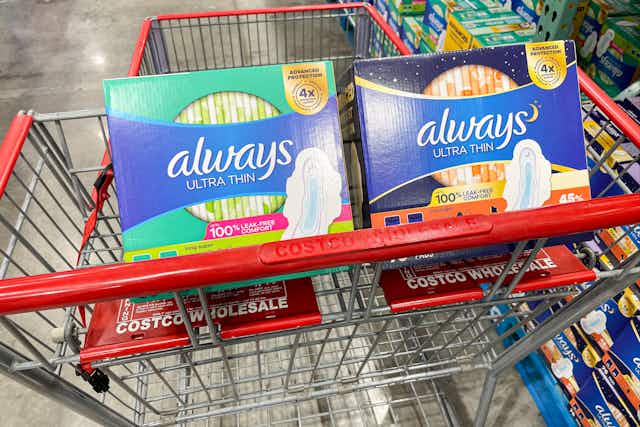 Save $2* on Always Ultra Thin Advanced Pads In-Store at Costco card image