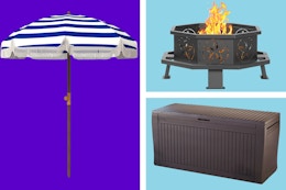 Up to 50% Off Big Outdoor Sale at Wayfair: $49 Deck Box, $109 Fire Pit, More card image
