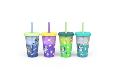 Zak Designs Bluey Straw Tumbler Set
