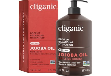 5 Cliganic Jojoba Oil Bottles