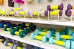 all-in-motion-dumbbells on target shelf