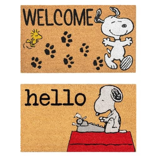 Peanuts Snoopy Coir Doormat 2-Pack