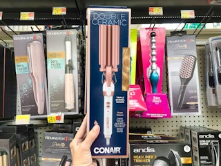 walmart conair hair waver hand holding