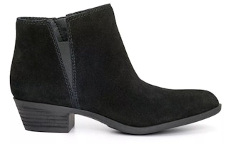 a black ankle boot