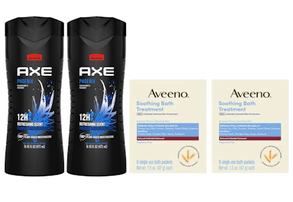 2 Axe + 2 Aveeno