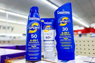 three coppertone sunscreen products