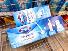 clorox toiletwand kit and refills in walmart cart