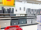storage bins sitting on target shelves