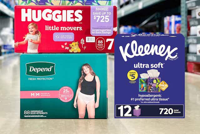 Easy Coupon Stack on Kimberly-Clark Brands at BJ's (Kleenex, Huggies, More) card image