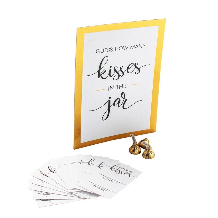 How Many Kisses Sign & Cards Set