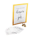 How Many Kisses Sign & Cards Set