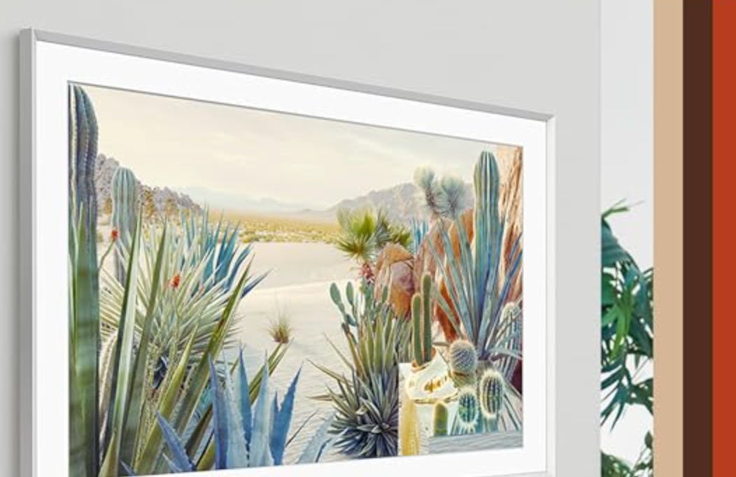 a digital frame on a wall