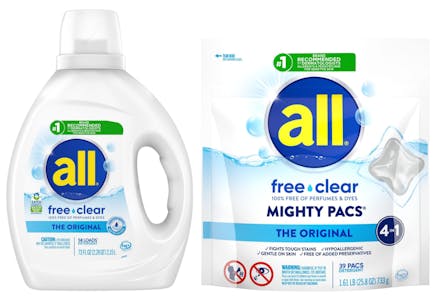 2 All Laundry Detergents (97 Loads)