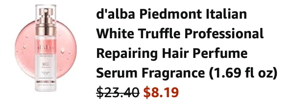 Hair perfume Amazon receipt