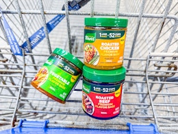 3 Knorr flavor bases in Walmart shopping cart