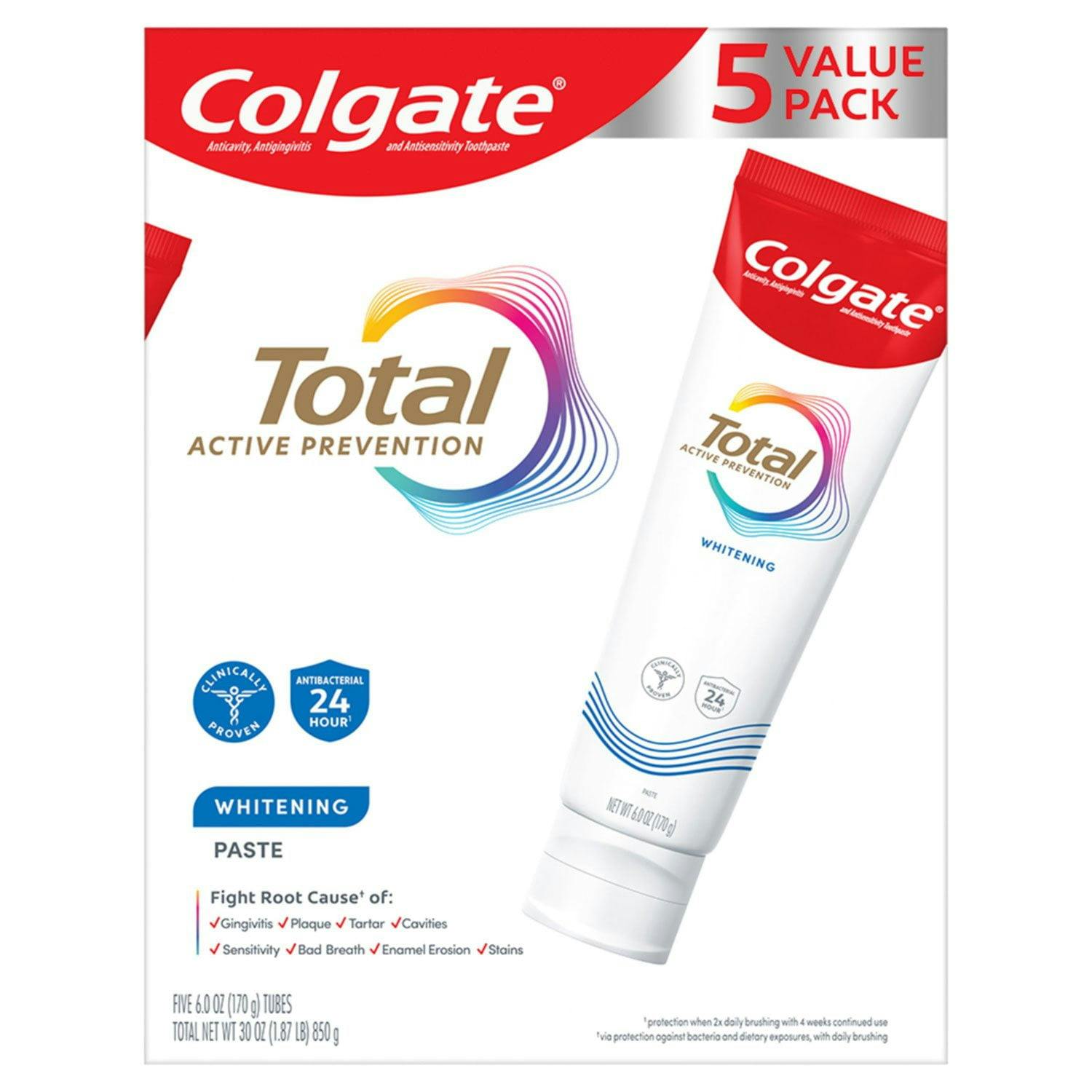 Colgate Total Whitening Toothpaste 5-Pack