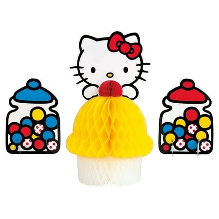 Hello Kitty Honeycomb Centerpieces