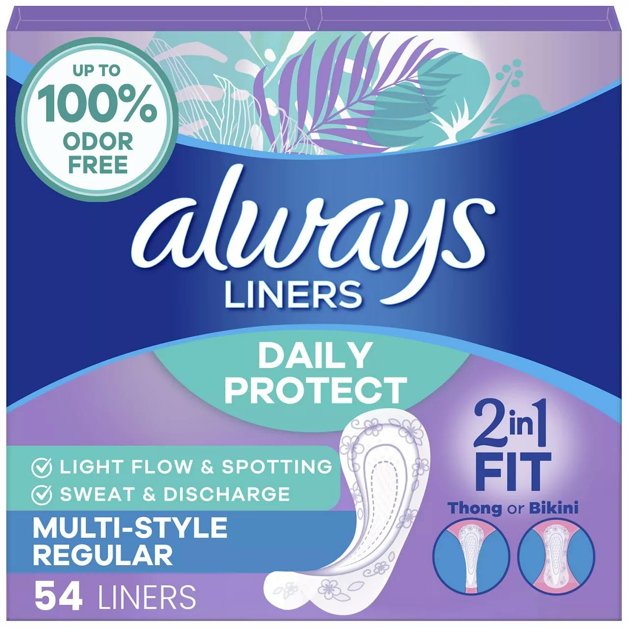 2 Always Daily Protect Liners Packs