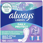2 Always Daily Protect Liners Packs