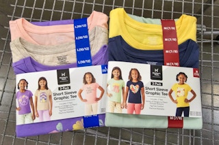 members mark girls graphic tees 3 pack in shopping cart at sams club