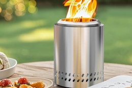 Portable Stainless Steel Tabletop Firepit, Just $10 on Amazon card image