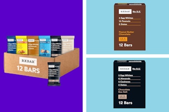 boxes of RXbars in a collage
