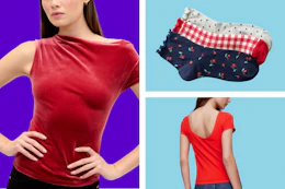 Women's apparel from Gap Factory (shirts & socks)
