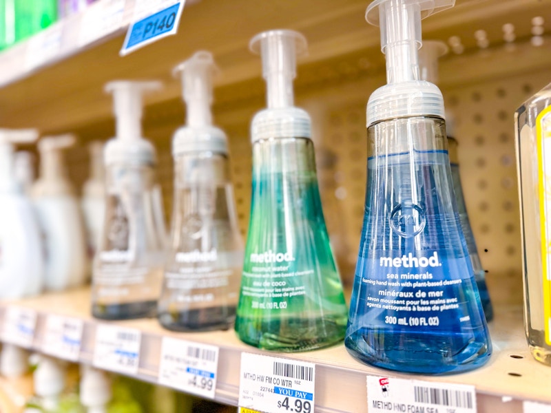 method foaming hand soaps on a shelf