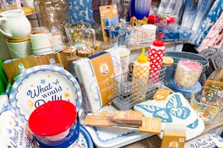 Display at Dollar General of Dolly Parton Summer Collection