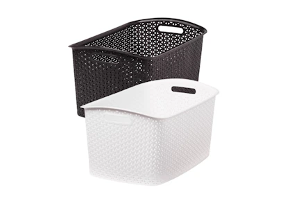 2 Brightroom Y-Weave Storage Baskets