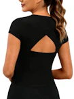 Women's Open Back Workout Top