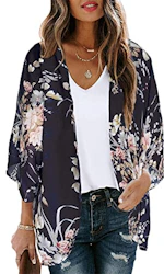 Women's Floral Kimono Cardigan