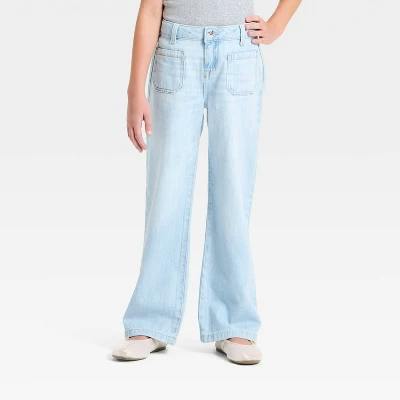 Kids' Mid-Rise Wide Leg Jeans