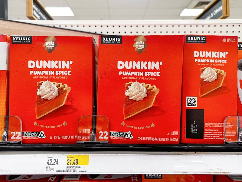 pumpkin spice Dunkin coffee k-cups at Target