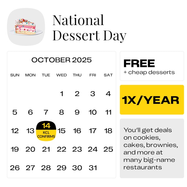 National Dessert Day — October 2025