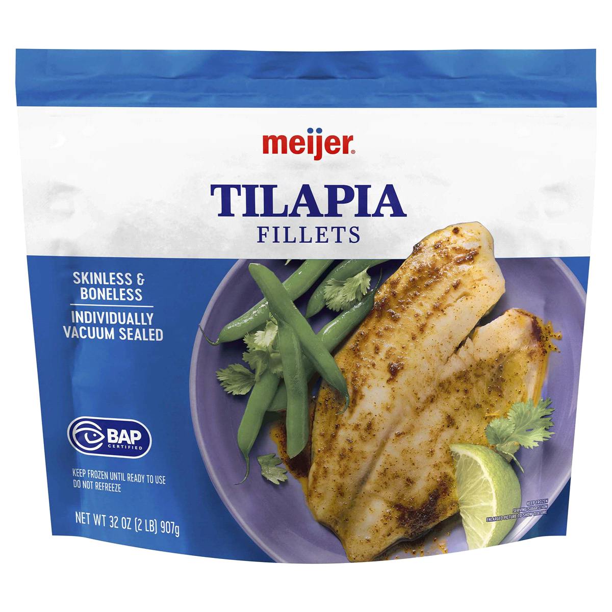 3 Meijer Frozen Tilapia Bags