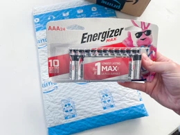 A set of Energizer AAA batteries.